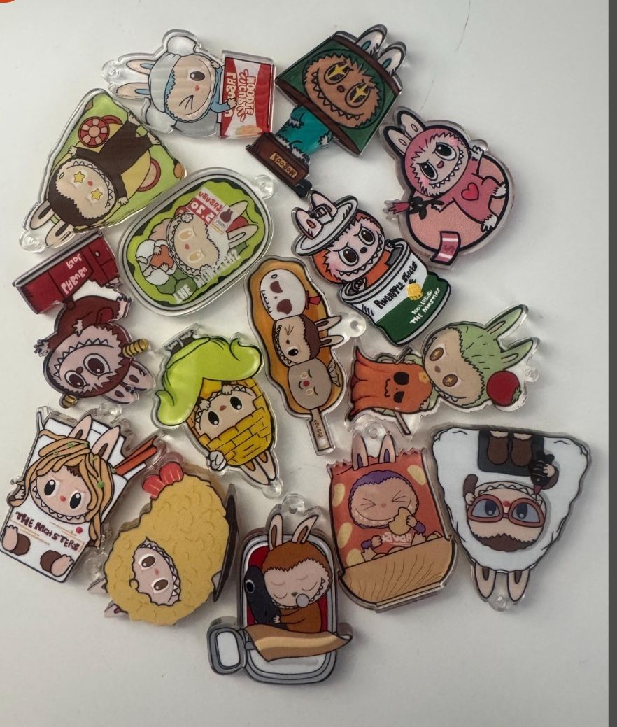 LaBubu Wacky Mart Acrylic Charm Pendants