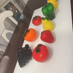 decorative glass fruits 