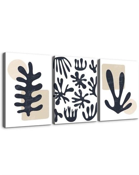 3 Piece Mid Century Modern Canvas