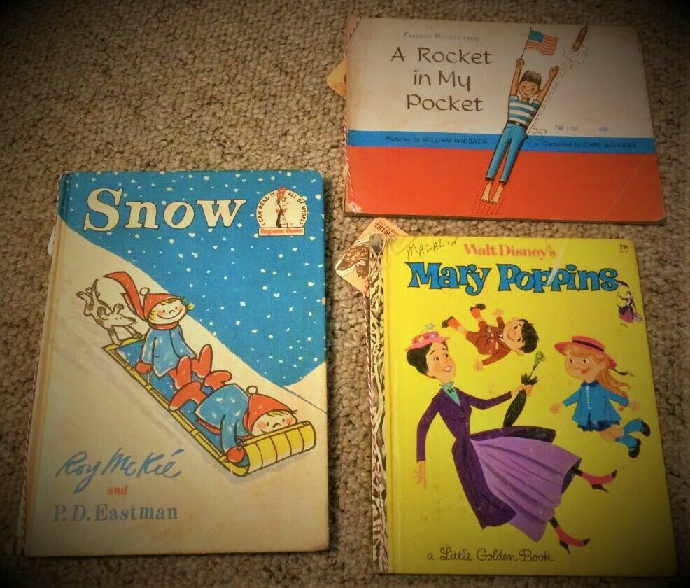 Vintage A Rocket In My Pocket, Mary Poppins, And Snow Children's Book Combo!