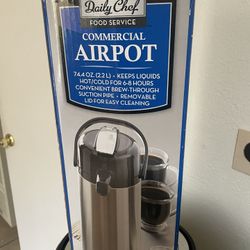 Daily Chef  Food Service Commercial Airpot 74.4 oz / 2.2L Stainless Steel Box