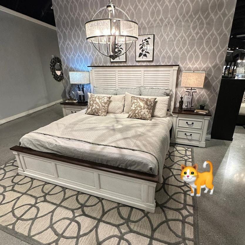 Hillcrest Bedroom Set Queen or King Bed Dresser Nightstand and mirror Chest Options 