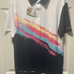 Chubbies The Tennis Champ Size Medium Performance Polo Shirt 80s/90s Look NWT