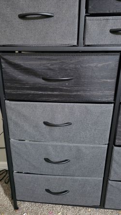 Matching 12-Drawer Fabric Dressers - Pair