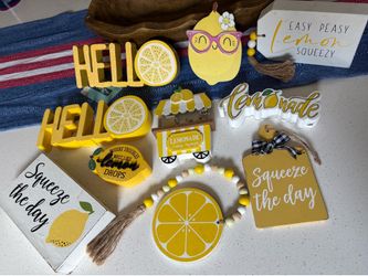 Lemon themed home decor