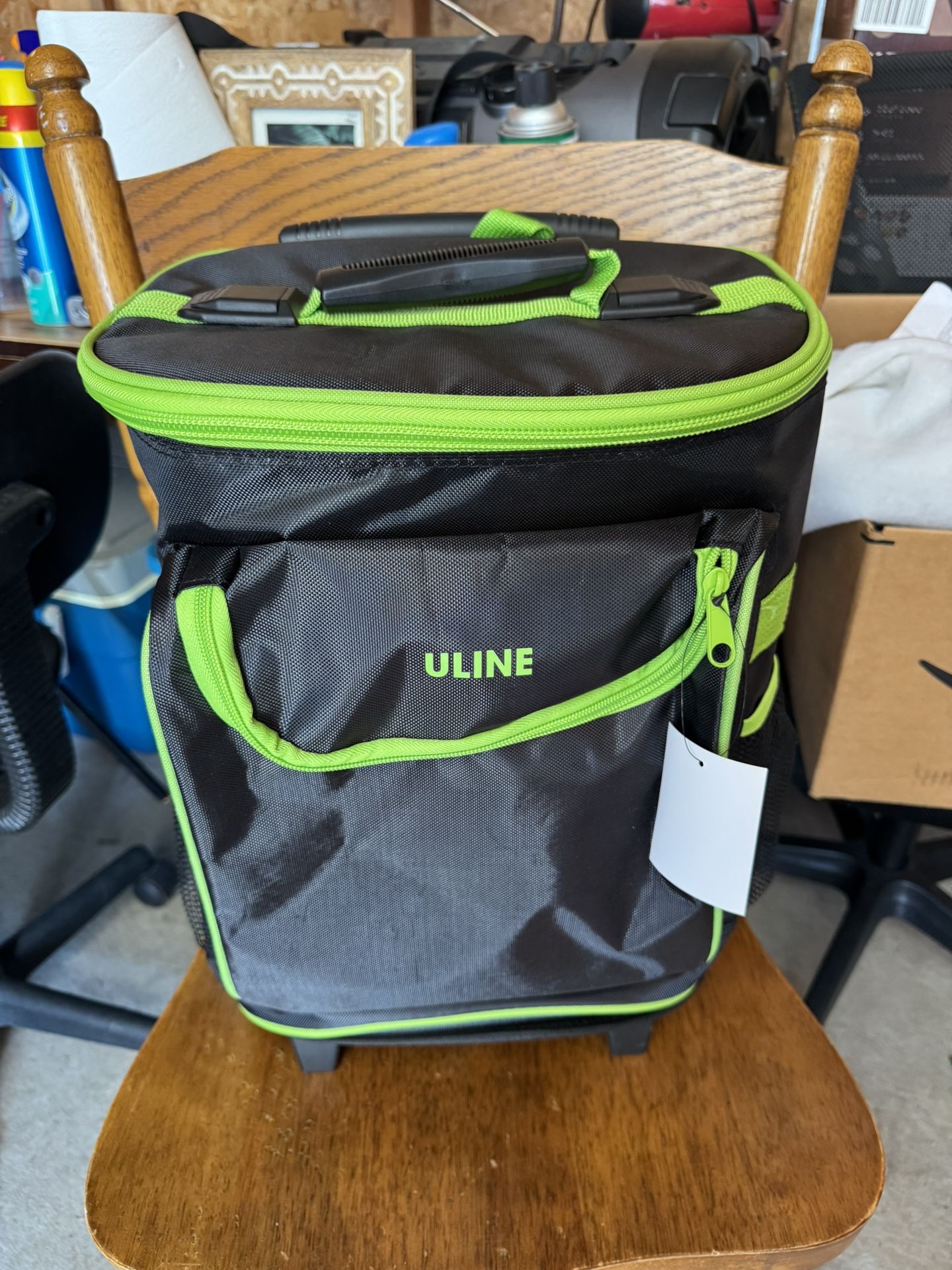 ULINE Rolling Cooler Bag With Yelescoping Handle