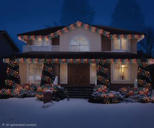 Christmas lights 20ft x 8inch Ribbon 400 Heavy Duty Multi Lights Vintage Box7