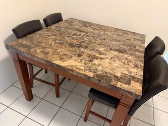Granite Top Counter Height Dining 5pc Set