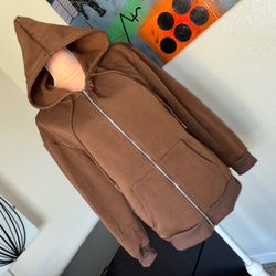 Brown Zip Up Hoodie