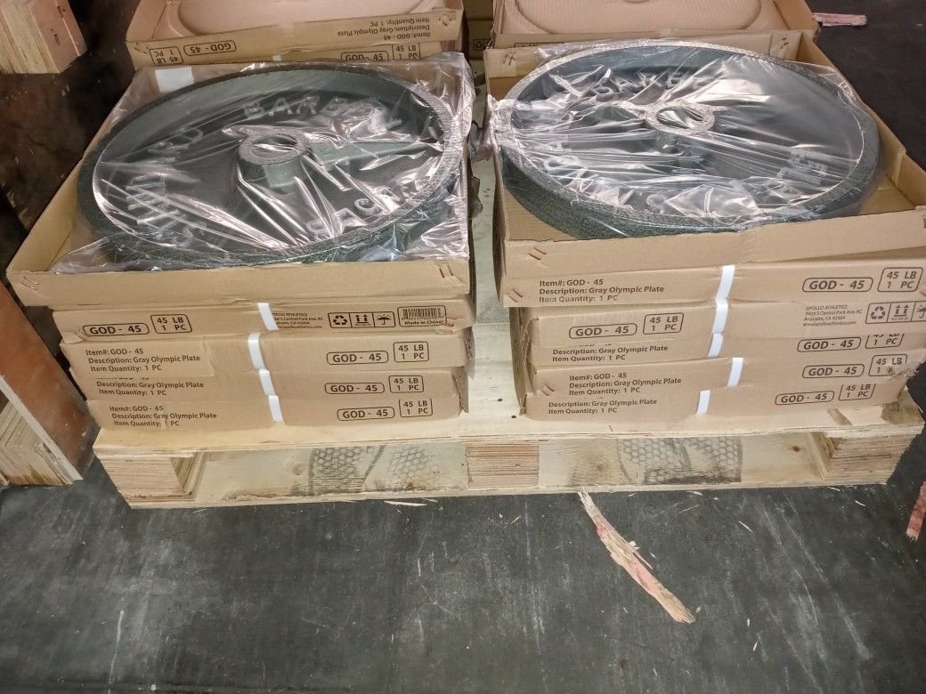 SET OF 255 LBS OF OLYMPIC 2" INCHES CAST IRON PLATES