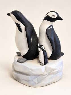 Penguin Family Ceramic Figurine