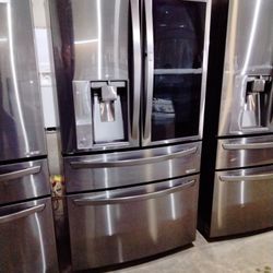 LG Refrigerator French Door Black Stainless