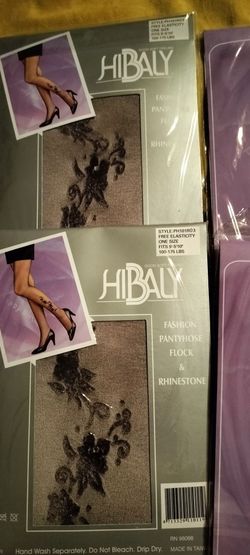 HiBaly Fashion Pantyhose Rhinestone & Flock