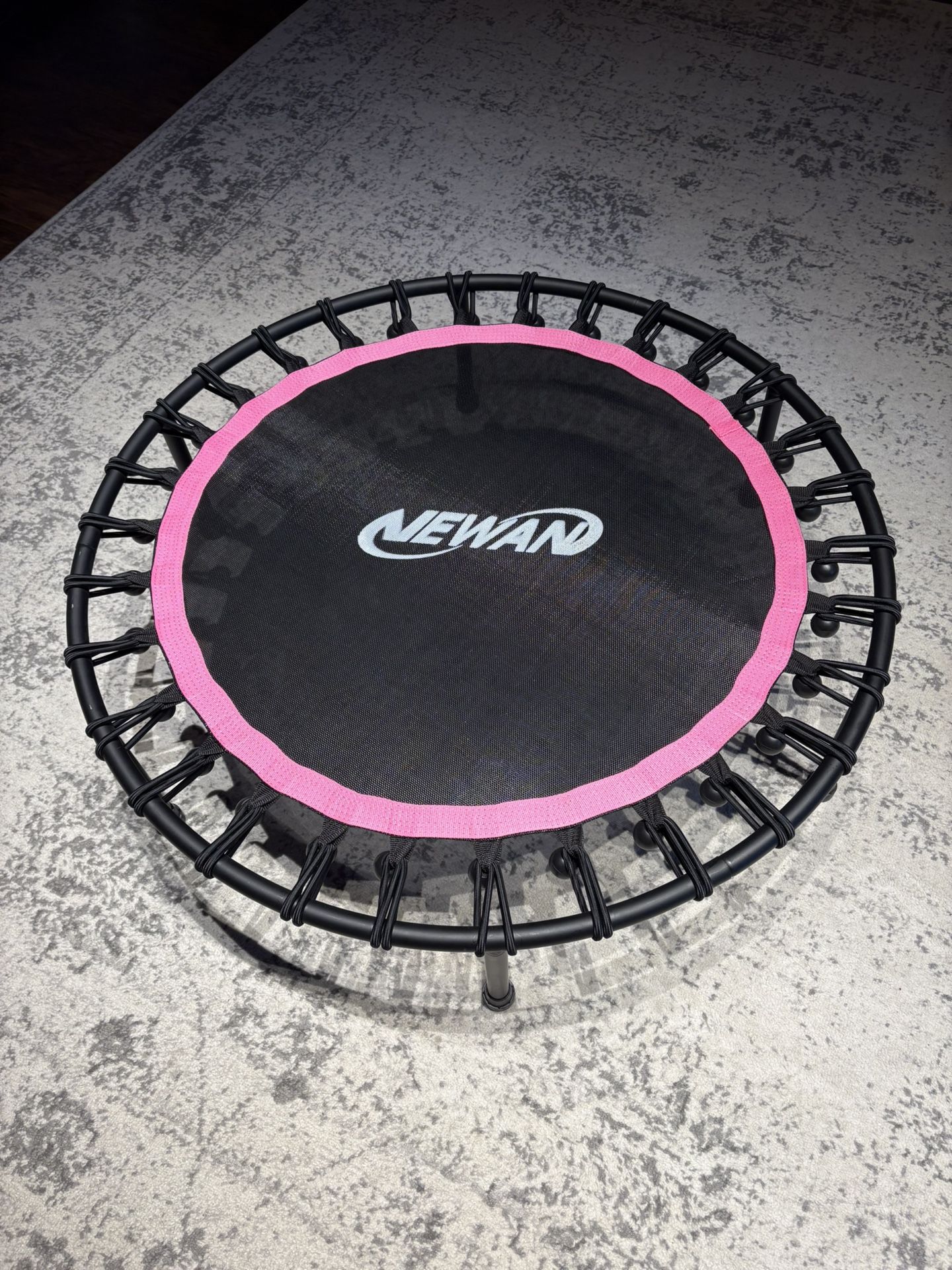 Newan 40"-48" Silent Mini Trampoline Fitness Trampoline Bungee Rebounder Jumping Cardio Trainer Workout for Adults-Max Limit 330lbs