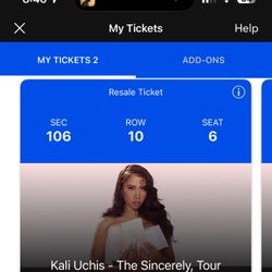 KALI UCHIS TOUR TICKETS 