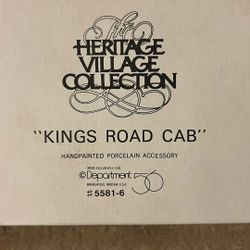 Used Dept 56 Heritage Village Collection-“KINGS ROAD CAB”