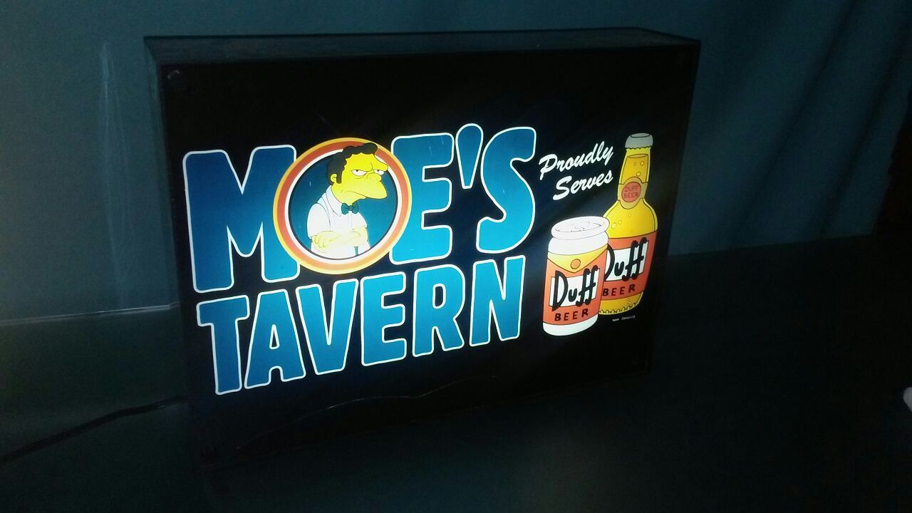 2004 the Simpsons Moe's Tavern light up beer bar sign