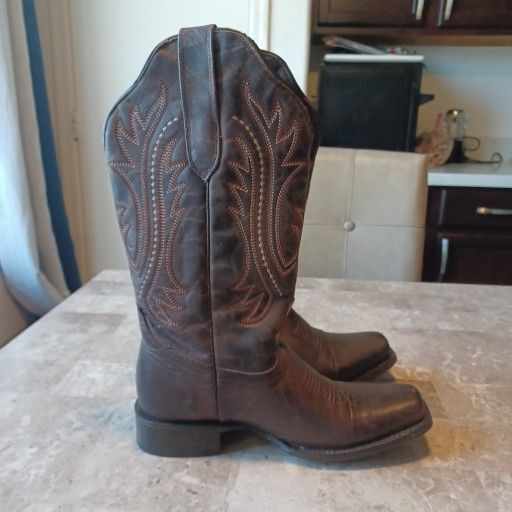 WOMENS JB DILLON BROWN COWBOY BOOTS SIZE 8 B