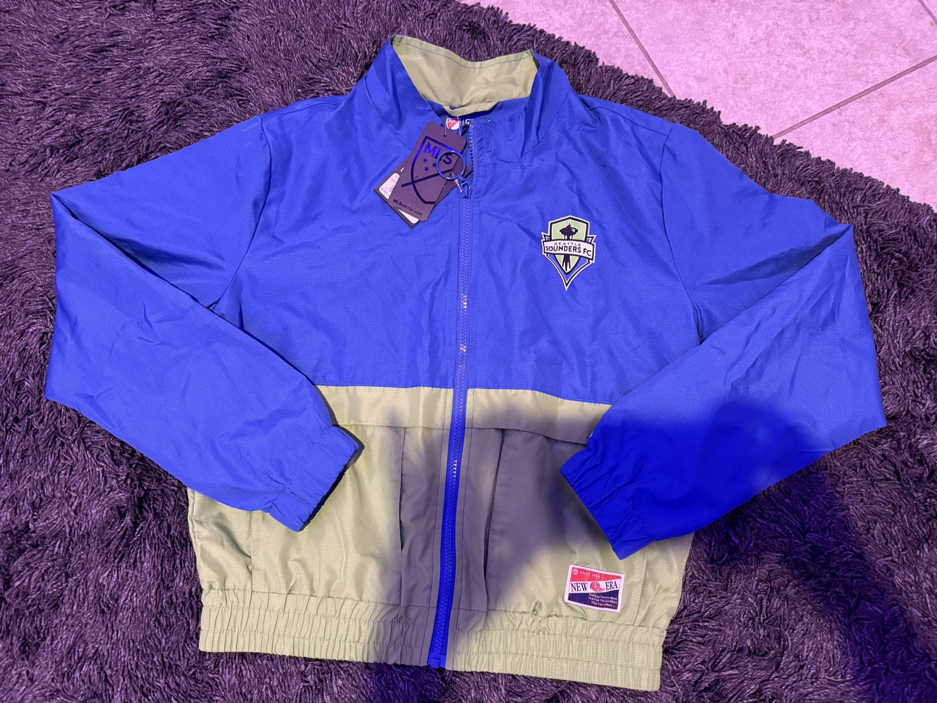 Boys Brand New Size Small Windbreaker, Seattle Sounders Jacket
