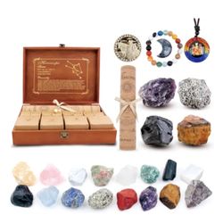 Yunoun Healing Stones and Crystals Set - Aquarius Zodiac Stones - Astrology Healing Crystal Horoscop
