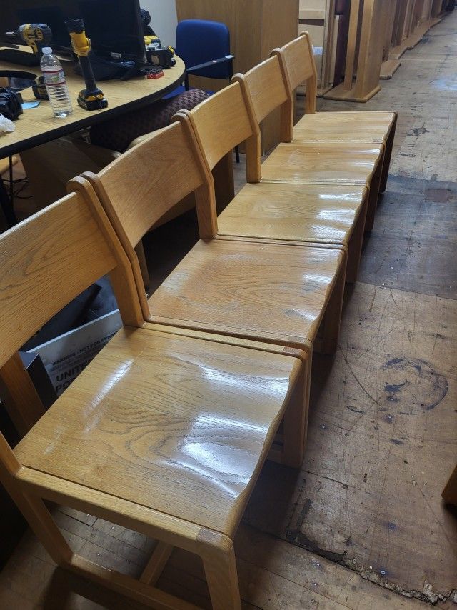 50 OFFICE CHAIRS SET SUPER CLEAN, SUPER QUALITY REAL WOOD (HOME20)