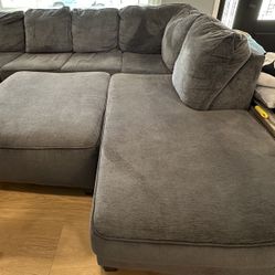 Slate 2 Pieces Sectional Sofa With Ottoman 