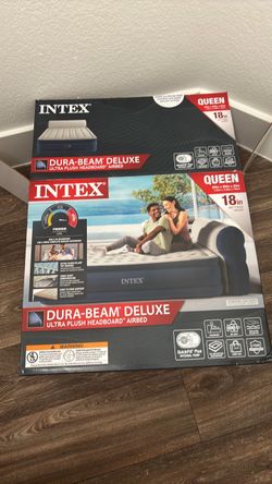 Inflatable Air Mattress with Headrest