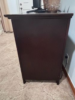 Dark Brown Wood Cabinet with Legs