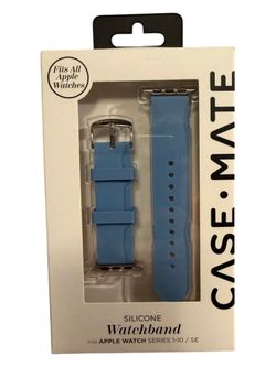 Case-Mate Apple Watch Band Blue Silicone Series 1-10 SE All Sizes Sport Strap