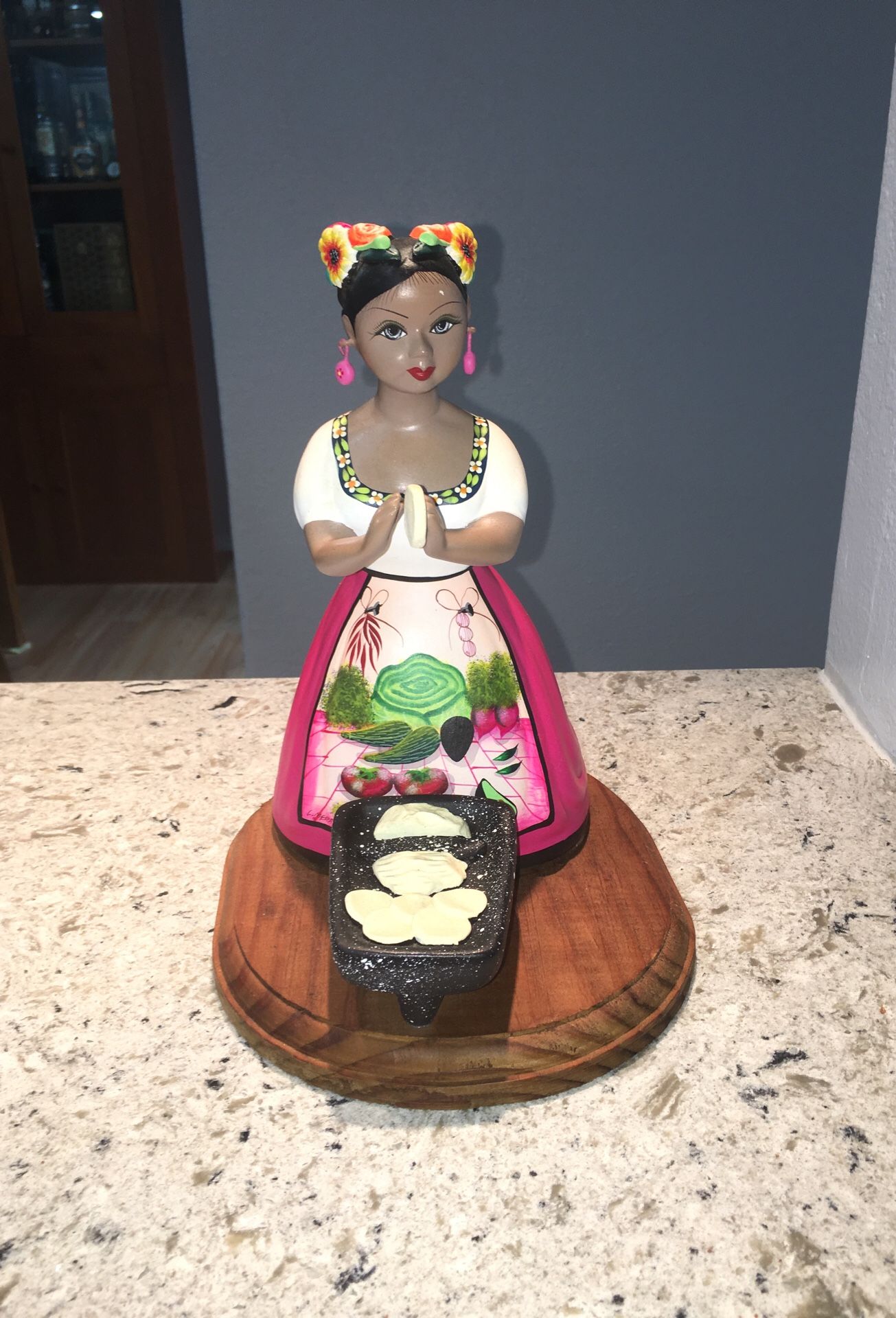 Hand made and painted clay sculptures