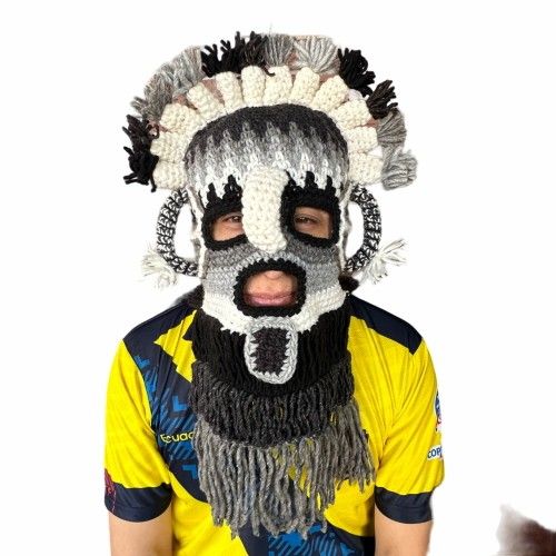 ⭐OZ Handmade Exotic Adult Mask Aya Diablo Huma Incas Ecuador Inti Raymi festival