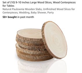 Brand New Large Wood Slices Set of 10