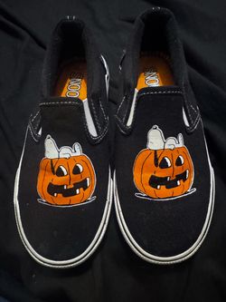 Child Snoopy Halloween Slip-On Canvas Sneakers