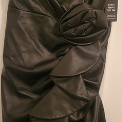 Black Leather Mini Dress 