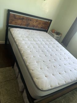 Full size bed mattress and bed frame