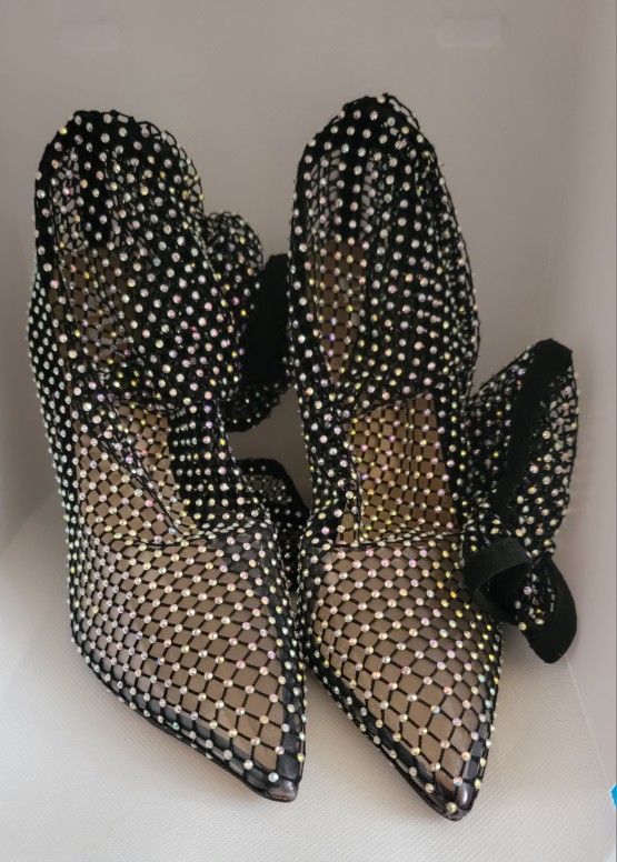 Thigh High Rhinestone Heels