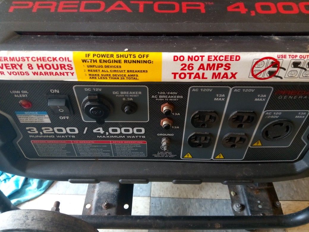 Predator 4000 3200/4000W Portable Generator User Review, 40 OFF