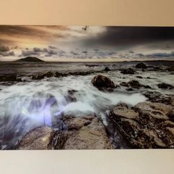 Ocean Landscape Glass Wall Art 40”H x 60”W