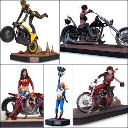 DC Direct Gotham City Garage Motorcycle Statues (Catwoman, Supergirl, Harley Quinn, etc...)