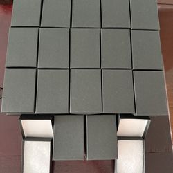 Matte Black Jewelry Boxes 50 Count - New Unused - Earring and Pendant Size