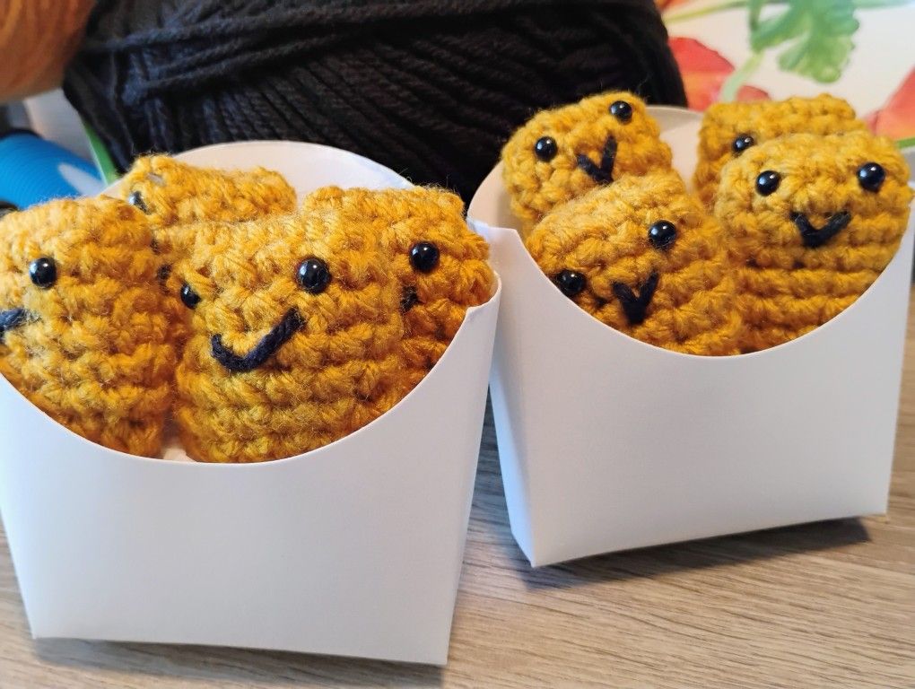 Crochet Chicken Nuggets,4 PC.