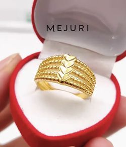 Gold-Plated Adjustable Heart Ring – Middle Eastern Arabic Style, Fashion Accessory, Ramadan Gift, Versatile Jewelry