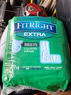 FitRight Extra Briefs Large, 20 Count
