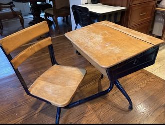Vintage School Desk Chair 