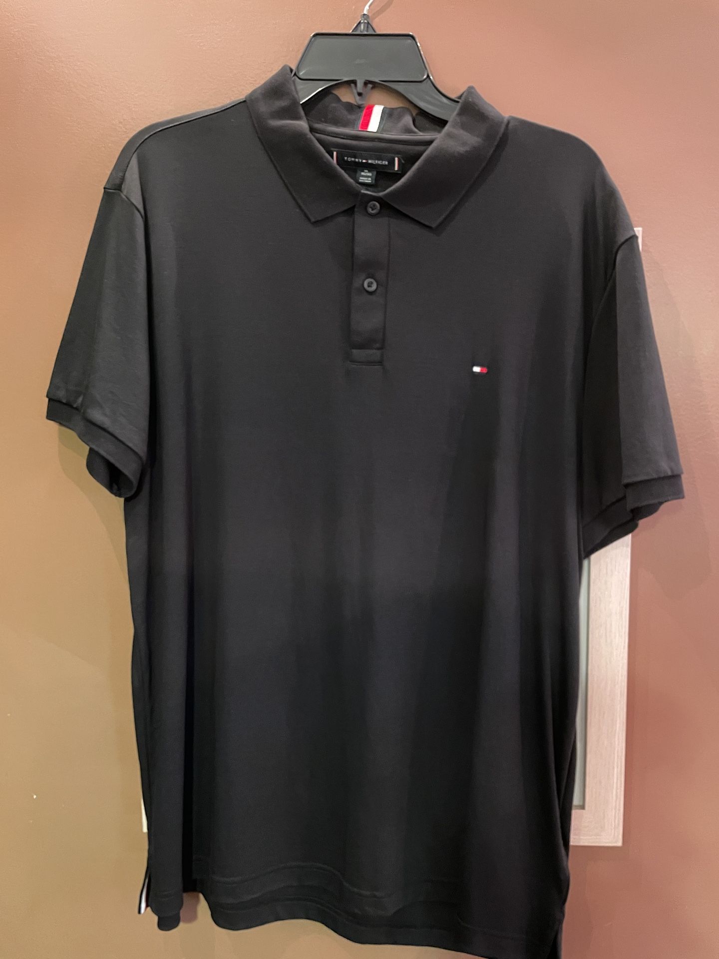 Tommy Hilfiger Regular Fit Cotton Polo - Men’s Size XL - Black