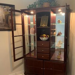 Cherry Wood China Cabinet