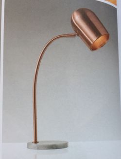 New never used table lamp copper color