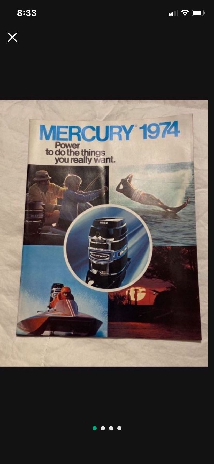 Vintage 1974 Mercury Inboard/Outboard Color Brochure