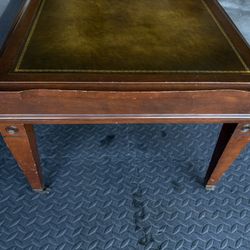 Vintage Leather Top Coffee Table