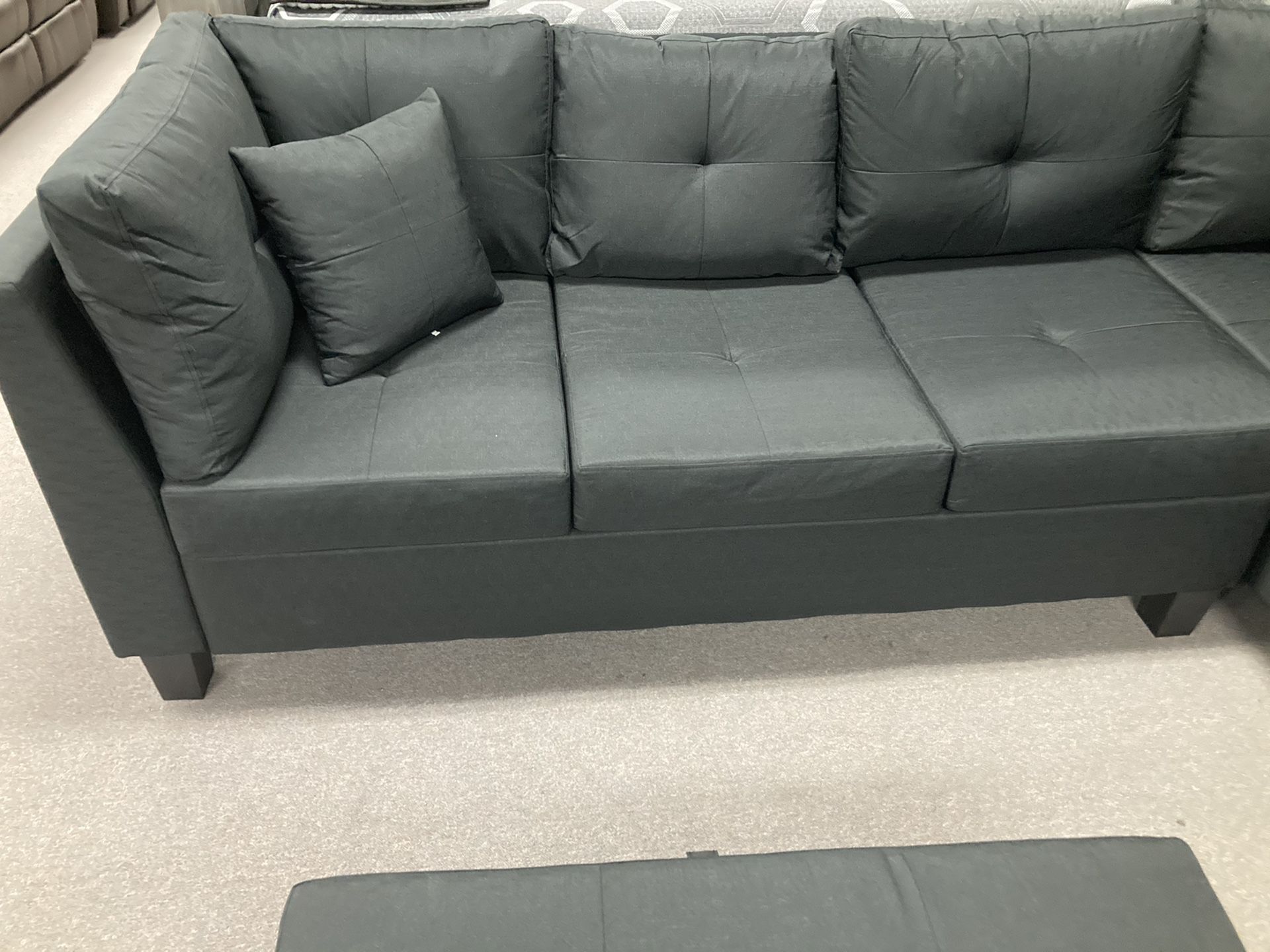 Brand New Sectional & Ottoman With Storage Space